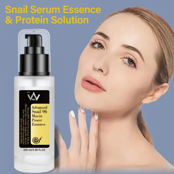 Vital-V Snail Mucin 96% Power Repairing Essence 3.38 fl.oz 100ml, Hydrating Serum for Face with Snail Secretion Filtrate for Dull Skin & Fine Lines, Korean Skin Care - Image 4