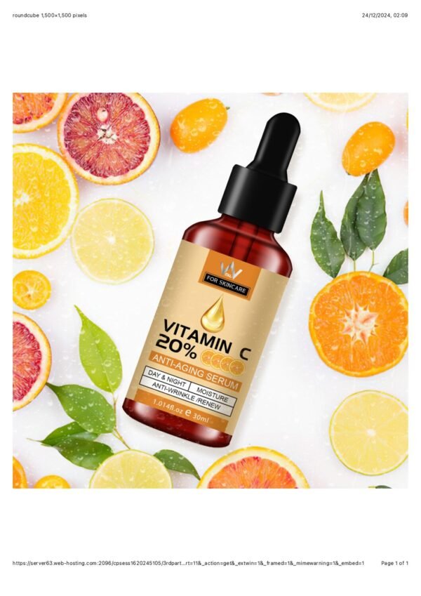 Vitamin C Serum 20% For Face, Pure Vitamin C Face Serum for Wrinkles, Acne, Dry Skin, and Dark Spots – Facial Vitamin C Serum - Image 6